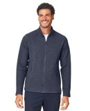 North End NE727 Men's Spirit Textured Full-Zip in Classic navy hth