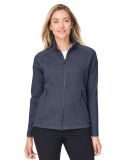 North End NE727W Ladies' Spirit Textured Full-Zip in Classic navy hth
