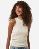 American Apparel BR2101 Women's Baby Rib Tank in Bone