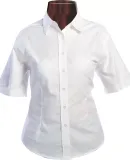 FeatherLite 5231 Women's Short Sleeve Stain Resistant Oxford Shirt Steel Grey
