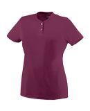 Augusta Sportswear 1212 Women's Wicking Two-Button Jersey Maroon