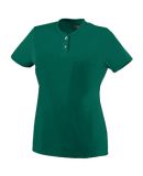 Augusta Sportswear 1213 Girls' Wicking Two-Button Jersey Dark Green