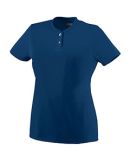 Augusta Sportswear 1213 Girls' Wicking Two-Button Jersey Navy