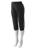 Augusta Sportswear 1245 Women's Low Rise Drive Pant Black/ White