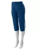 Augusta Sportswear 1245 Women's Low Rise Drive Pant Navy/ White