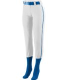 Augusta Sportswear 1249 Girls' Low Rise Collegiate Pant White/ Royal/ White