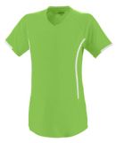 Augusta Sportswear 1271 Girls' Heat Jersey Lime/ White