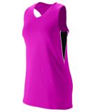 Augusta Sportswear 1291 Girls' Inferno Jersey Power Pink/ Black/ White