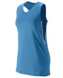 Augusta Sportswear 1291 Girls' Inferno Jersey Columbia Blue/ Navy/ White