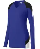 Augusta Sportswear 1321 Girls' Set Jersey Purple/ Black/ White