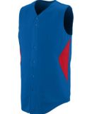 Augusta Sportswear 1653 Youth Sleeveless Wheel House Jersey Royal/ Red