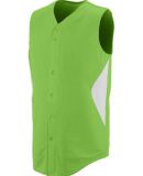 Augusta Sportswear 1653 Youth Sleeveless Wheel House Jersey Lime/ White