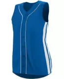 Augusta Sportswear 1668 Women's Sleeveless Winner Jersey Royal/ White
