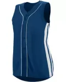 Augusta Sportswear 1668 Women's Sleeveless Winner Jersey Navy/ White
