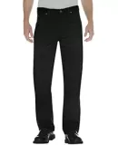 Dickies Workwear 17292 Unisex Regular Straight Fit 5-Pocket Denim Jean Pant RNS OVRDY BLK _50