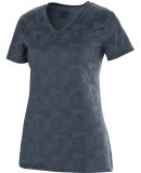 Augusta Sportswear 1793 Girls' Elevate Wicking T-Shirt Graphite/ Black Print