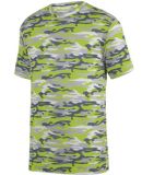 Augusta Sportswear 1806 Youth Mod Camo Wicking Tee Lime Mod