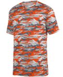 Augusta Sportswear 1806 Youth Mod Camo Wicking Tee Orange Mod