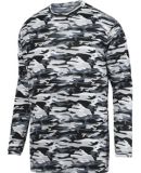 Augusta Sportswear 1807 Mod Camo Long Sleeve Wicking Tee Black Mod