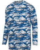 Augusta Sportswear 1807 Mod Camo Long Sleeve Wicking Tee Royal Mod
