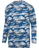 Augusta Sportswear 1808 Youth Mod Camo Long Sleeve Wicking Tee Royal Mod