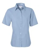 FeatherLite 5231 Women's Short Sleeve Stain Resistant Oxford Shirt Light Blue