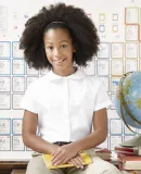 French Toast E9320 Girls' Short Sleeve Peter Pan Poplin Shirt