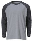 Ouray 23024 / Men's Baseball Long Sleeve Tee Premium Heather/Dark Grey