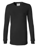 J America 8234 Ladies' Cortney Long Sleeve Thermal T-Shirt Black