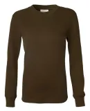 J America 8234 Ladies' Cortney Long Sleeve Thermal T-Shirt Chocolate Chip