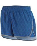 Augusta Sportswear 2428 Women's Fysique Short Royal Plexus Print/ Graphite