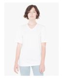 American Apparel 24321OW Unisex Organic Fine Jersey Short-Sleeve Classic V-Neck White