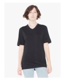 American Apparel 24321OW Unisex Organic Fine Jersey Short-Sleeve Classic V-Neck Black