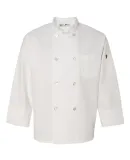Chef Designs 0413 Button Chef Coat with Thermometer Pocket White