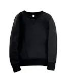 LAT 2652 Girls' Slouchy French Terry Pullover BLACK