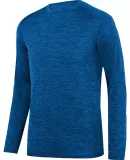 Augusta Sportswear 2953 Intensify Black Heather Long Sleeve Tee Royal