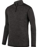 Augusta Sportswear 2956 Youth Intensify Black Heather Quarter-Zip Pullover Black
