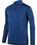 Augusta Sportswear 2956 Youth Intensify Black Heather Quarter-Zip Pullover Royal