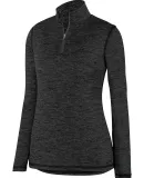 Augusta Sportswear 2957 Women's Intensify Black Heather Quarter-Zip Pullover Black
