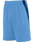 Augusta Sportswear 2961 Youth Intensify Black Heather Training Short Columbia Blue