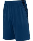 Augusta Sportswear 2961 Youth Intensify Black Heather Training Short Navy