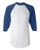 420 Augusta Baseball Tee White/ Royal