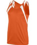 Augusta Sportswear 311 Wicking Tank with Shoulder Insert Orange/ White