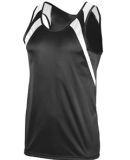 Augusta Sportswear 312 Youth Wicking Tank with Shoulder Insert Black/ White