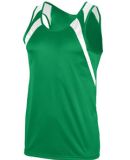 Augusta Sportswear 312 Youth Wicking Tank with Shoulder Insert Kelly/ White