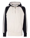 J America 8887 Vintage Quarter-Zip Hooded Sweatshirt Black