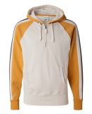 J America 8887 Vintage Quarter-Zip Hooded Sweatshirt Mustard