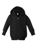 3446 Rabbit Skins Infant Zipper Hooded Sweatshirt BLACK