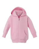 3446 Rabbit Skins Infant Zipper Hooded Sweatshirt PINK