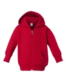 3446 Rabbit Skins Infant Zipper Hooded Sweatshirt RED